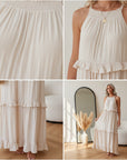 Courtney™ | Elegante Mouwloze Jurk met Ruches — details