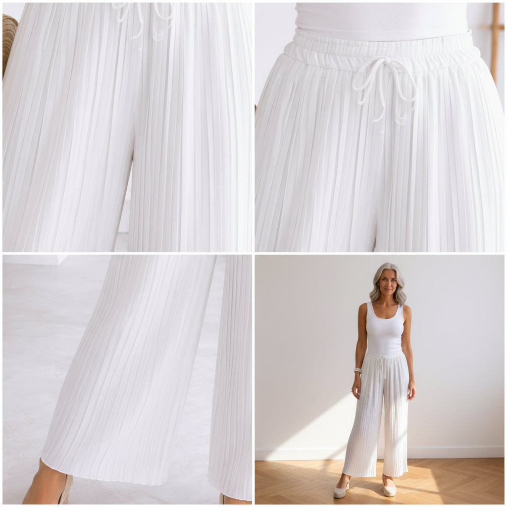 Geplisseerde Broek met Binnenbroek - Comfortabel & Elegant — details