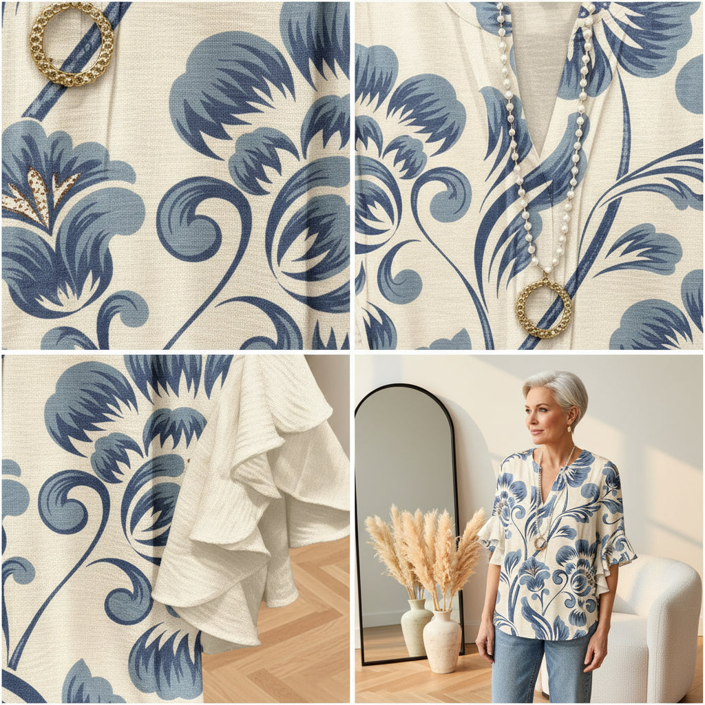 Kay™ | Luchtige Dagelijkse Blouse — details