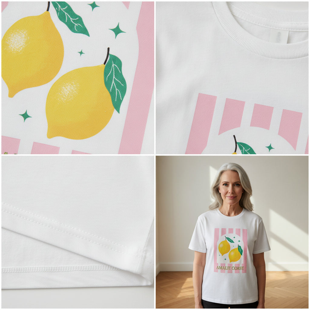 Amalfi Coast Statement Shirt - Wit/Roze — details