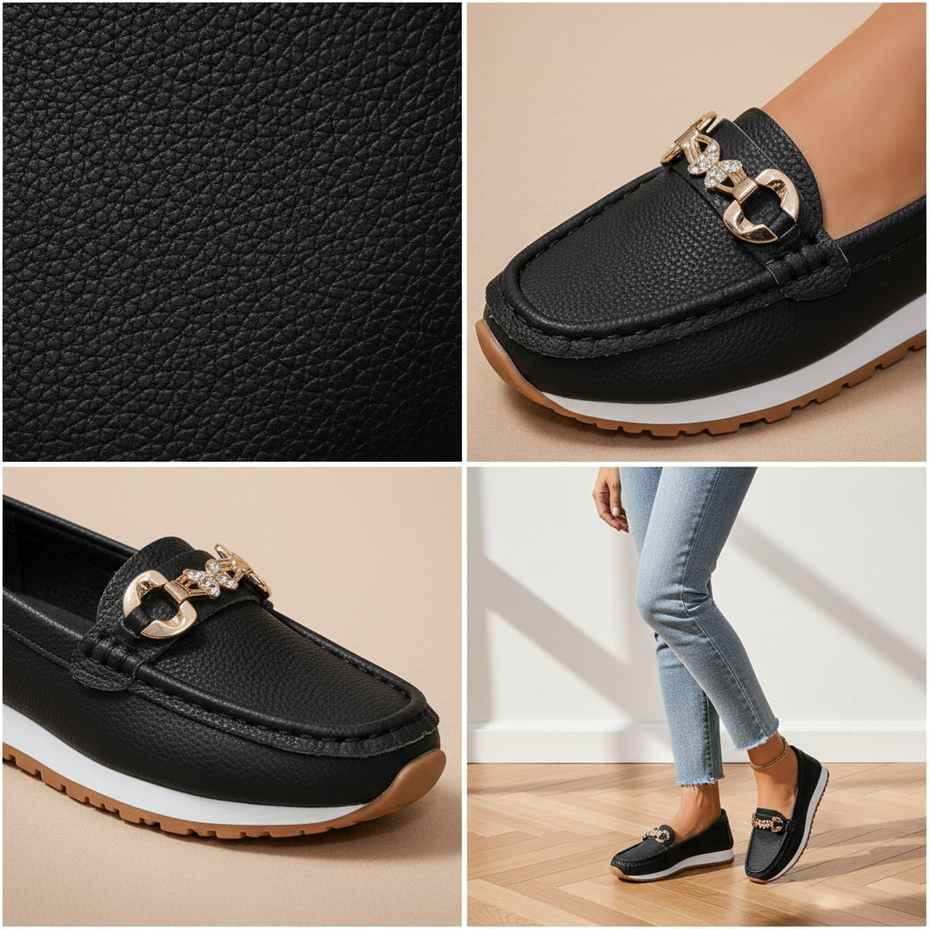 Comfortabele Platte Instappers - Elegante Loafers voor Dames — details