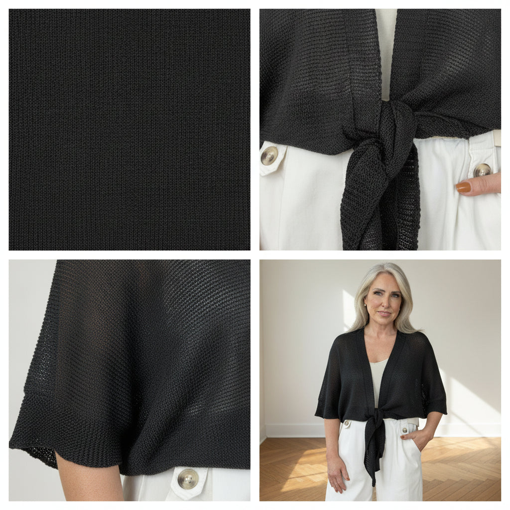 Tyler Strik Vest met Strikdetail — details