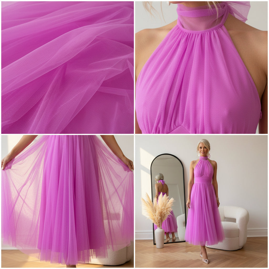 Catalina | Elegante Tule Jurk voor Bruiloftsgasten — details