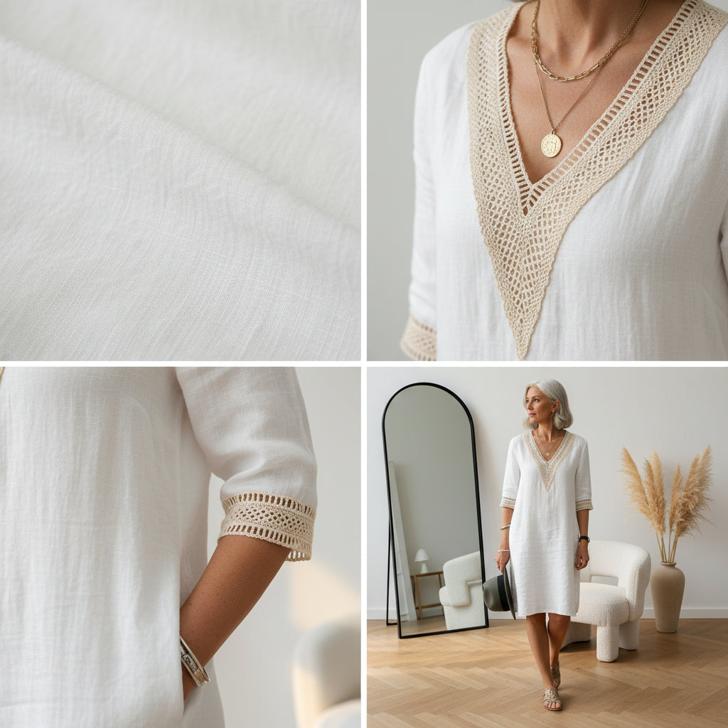 Gehaakte Droom Jurk - Bohemian Elegantie — details