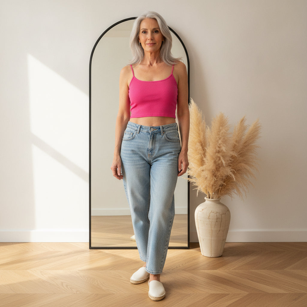 Miami Crop Top - Fuchsia — front view