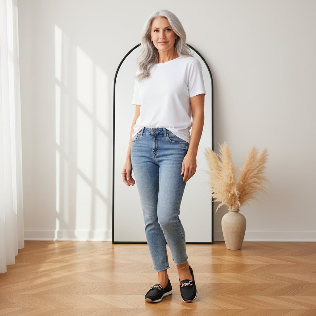 Elegante Platte Instappers voor Dames — front view