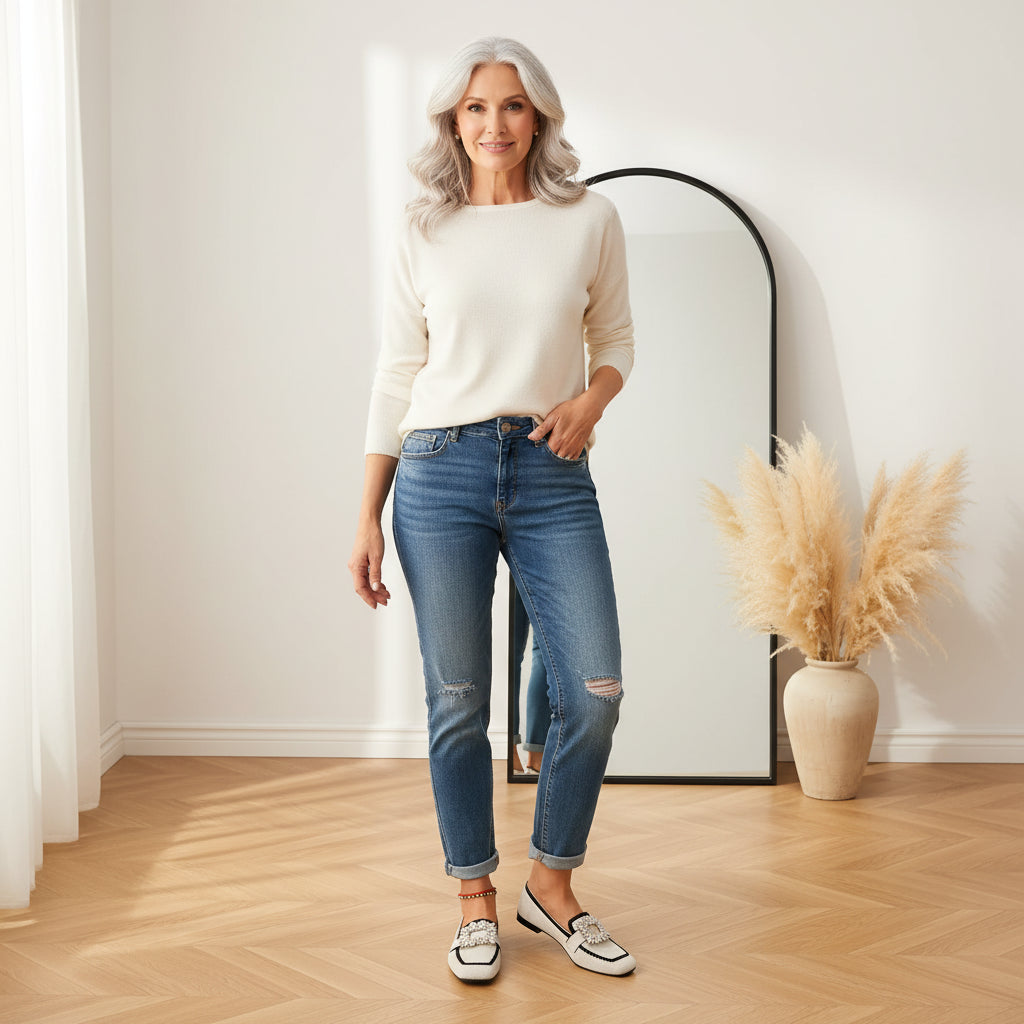 Carla - Elegante Platte Loafers — front view