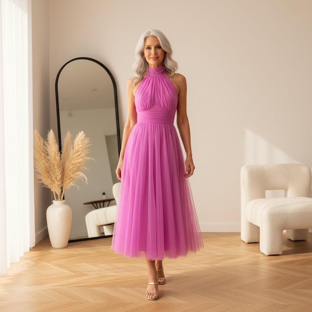 Catalina | Elegante Tule Jurk voor Bruiloftsgasten — front view