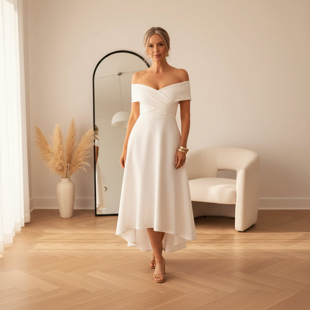 Belina Jurk - Wit — front view