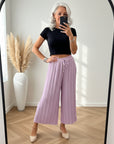 Luchtige Plissé Broek - Zomercomfort met Geïntegreerde Onderbroek — front view