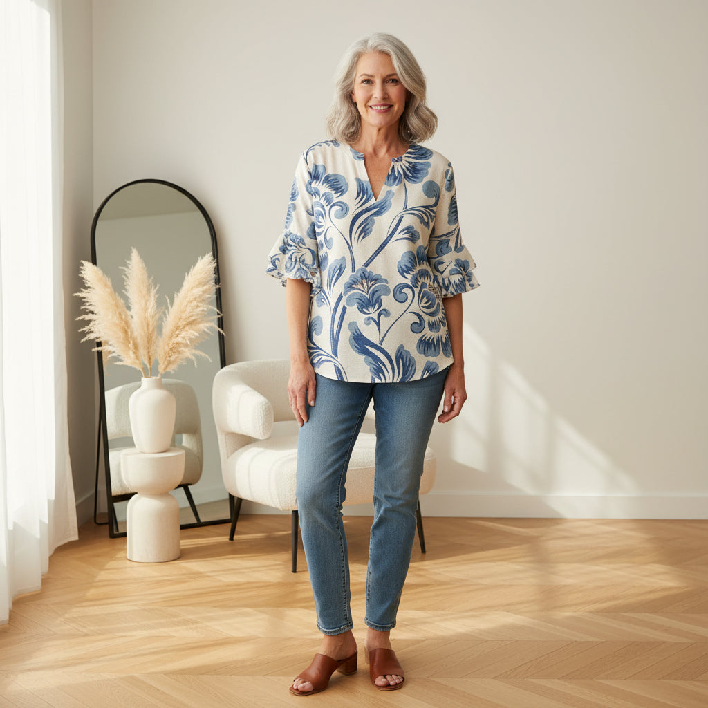 Kay™ | Luchtige Dagelijkse Blouse — front view