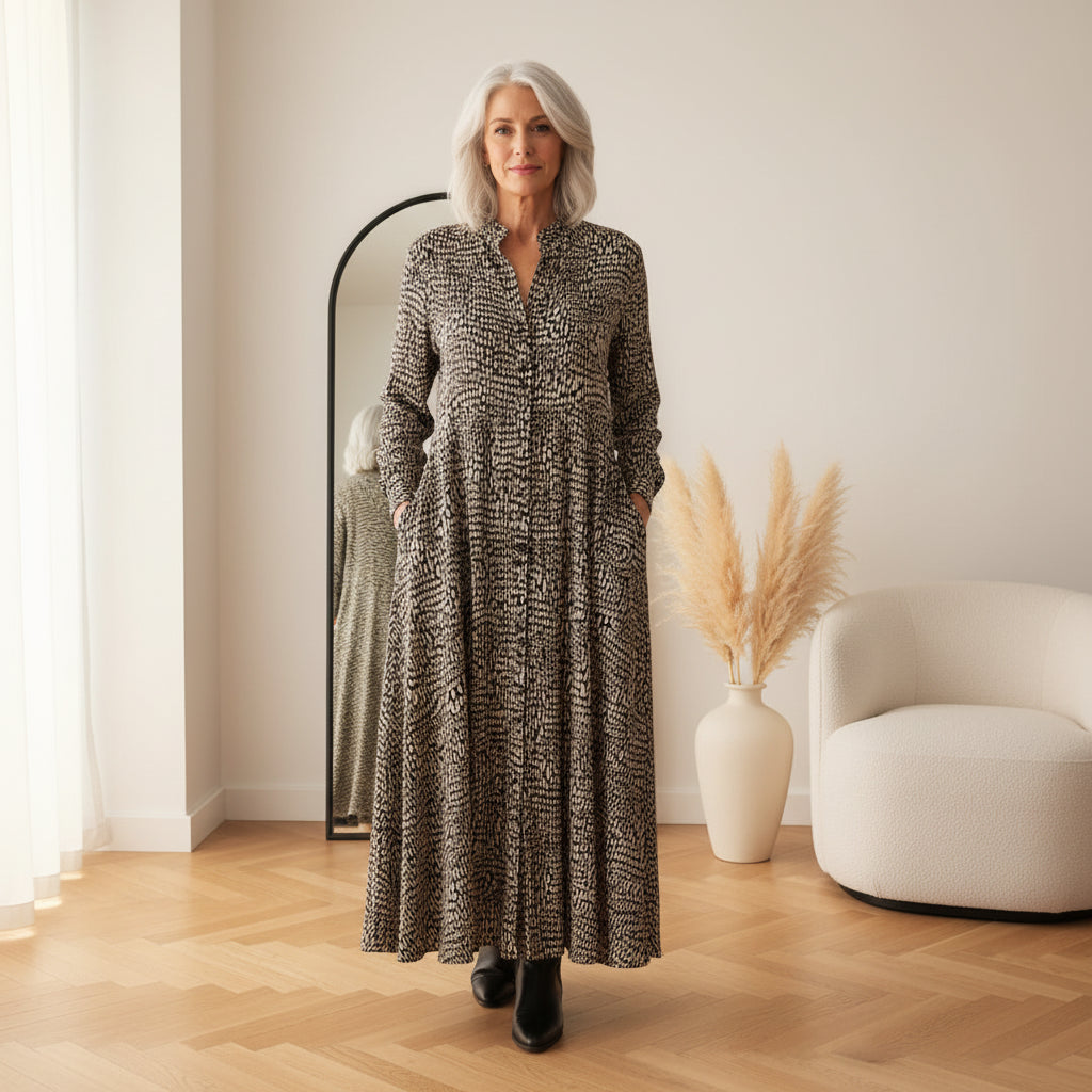 Freya™ | Vloeiende Maxi Jurk — front view