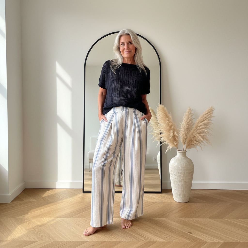 Lotus Broek met Print - Comfortabele Damesbroek — front view