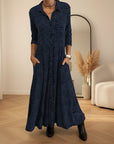 Freya™ | Vloeiende Maxi Jurk — Blauw