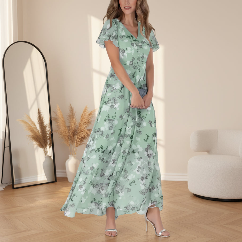 Daisy | Verfijnende Glamour Jurk — Groen