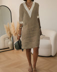 Gehaakte Droom Jurk - Bohemian Elegantie — Kaki