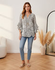 Kay™ | Luchtige Dagelijkse Blouse — Lichtbruin