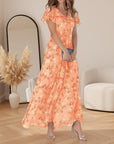Daisy | Verfijnende Glamour Jurk — Oranje