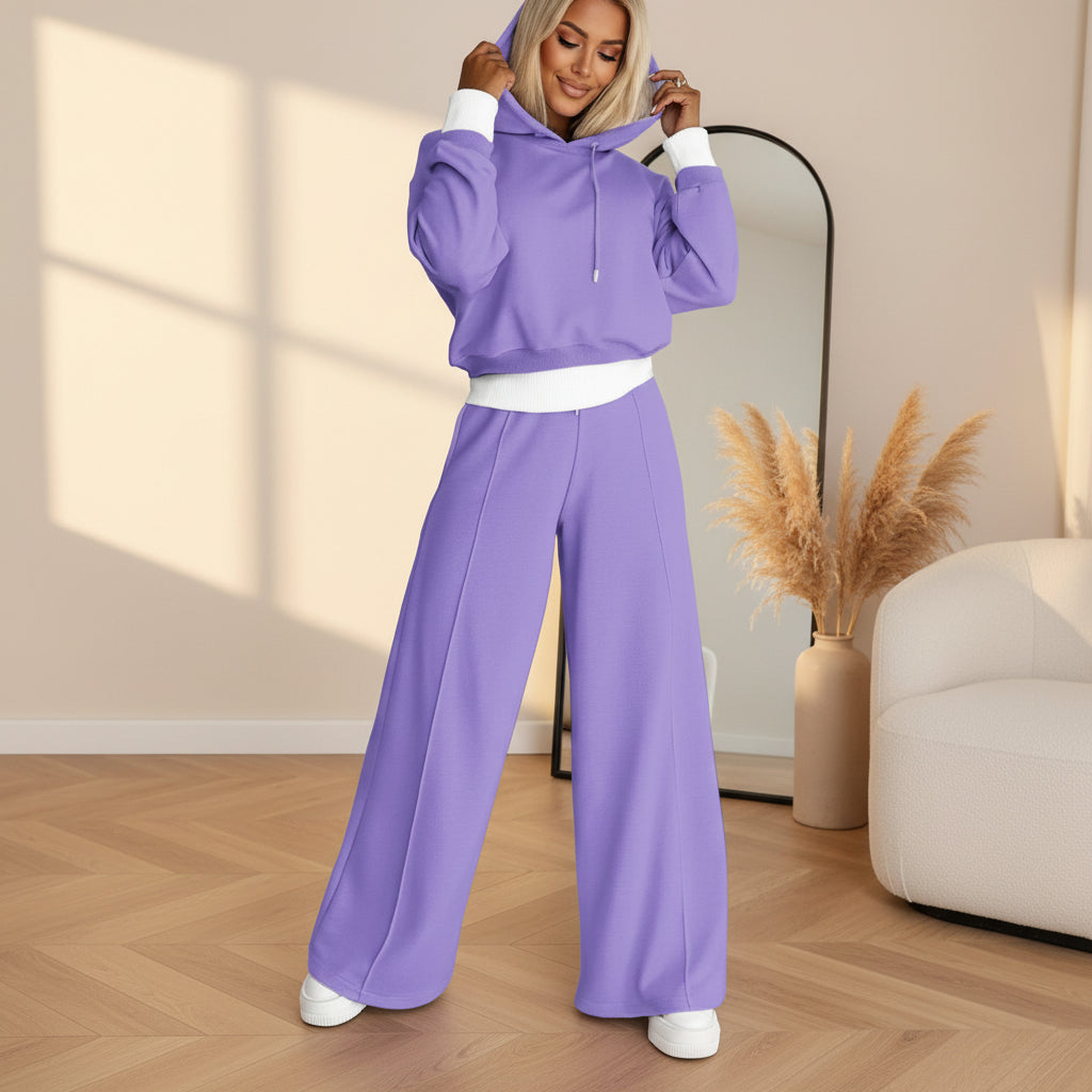 Thalia™ | Comfortabele Hoodie Set voor Dames — Paars