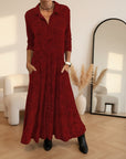 Freya™ | Vloeiende Maxi Jurk — Rood