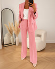 ELIZA - Elegant Pak met Klassieke Blazer — Roze