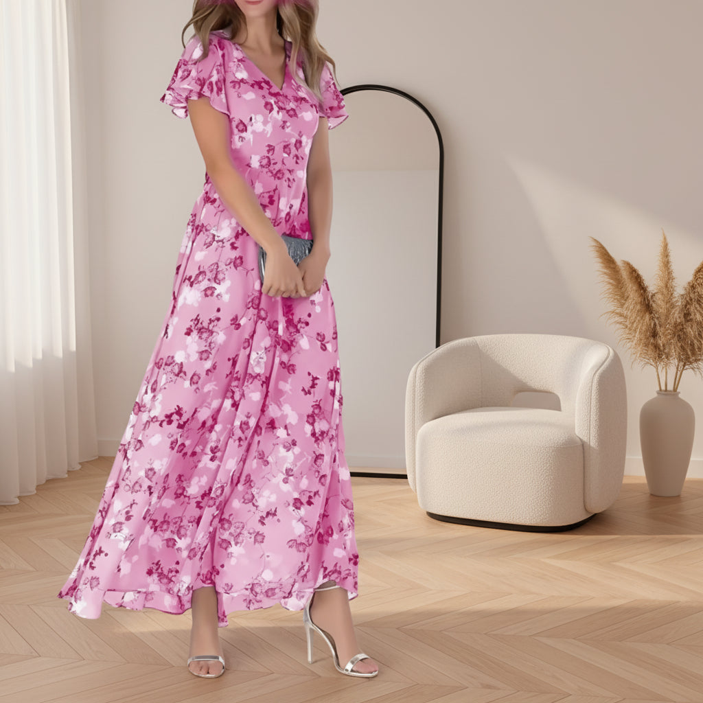 Daisy | Verfijnende Glamour Jurk — Roze