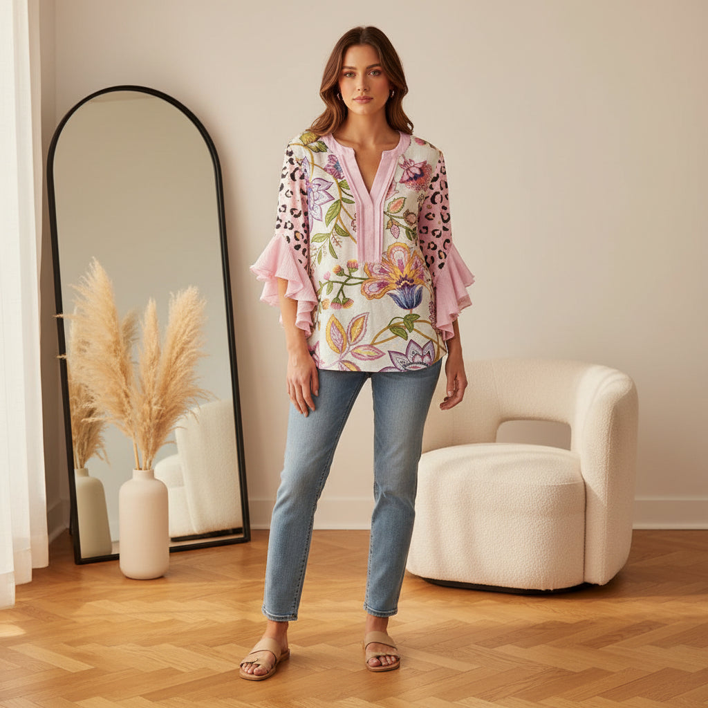 Kay™ | Luchtige Dagelijkse Blouse — Roze