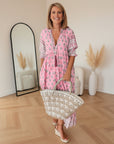 Audrey™ | Boho Midi Jurk met Kwastjes — Roze