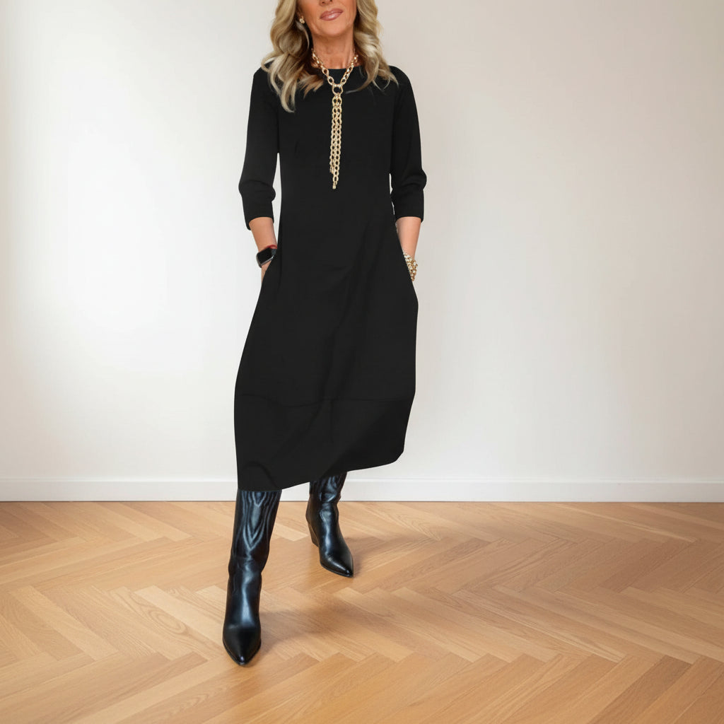 Seraphina™ | Elegante en Flatterende Jurk — Zwart