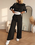 Thalia™ | Comfortabele Hoodie Set voor Dames — Zwart
