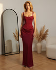 ARIA | Hourglass Maxi Jurk — Bordeaux