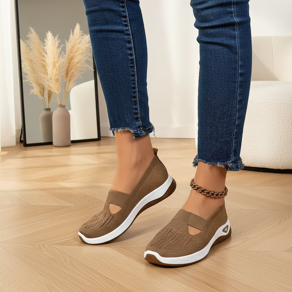 Jessika | Comfortabele Vrijetijdsschoenen met Relax-Fit — Bruin