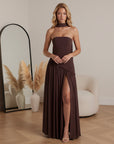 Aura Maxi Jurk — Chocolade