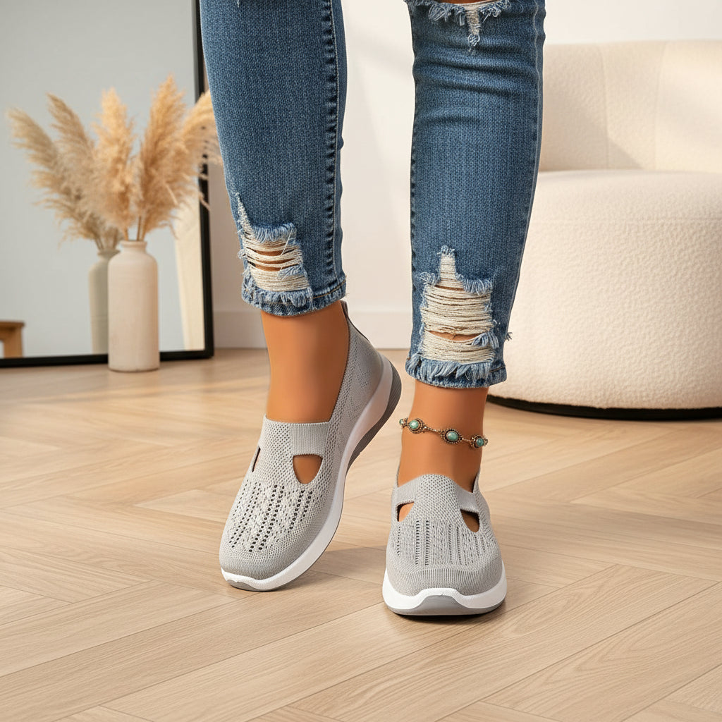 Jessika | Comfortabele Vrijetijdsschoenen met Relax-Fit — Grijs