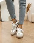 Bianca | Comfortabele Sneakers met Optimale Ondersteuning — Kaki en wit