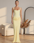 ARIA | Hourglass Maxi Jurk — Lichtgeel