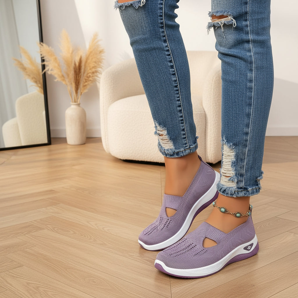 Jessika | Comfortabele Vrijetijdsschoenen met Relax-Fit — Lichtpaars