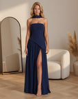 Aura Maxi Jurk — Marineblauw