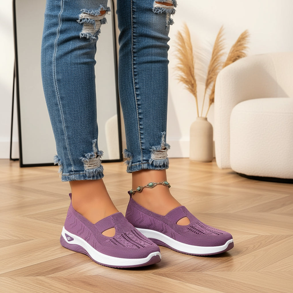 Jessika | Comfortabele Vrijetijdsschoenen met Relax-Fit — Paars