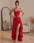 ARIA | Elegante Avondjurk met Split — Rood