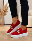 Maria - Elegante Schoenen met Decoratieve Metalen Ketting — Roze