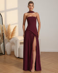 Aura Maxi Jurk — Wijnrood