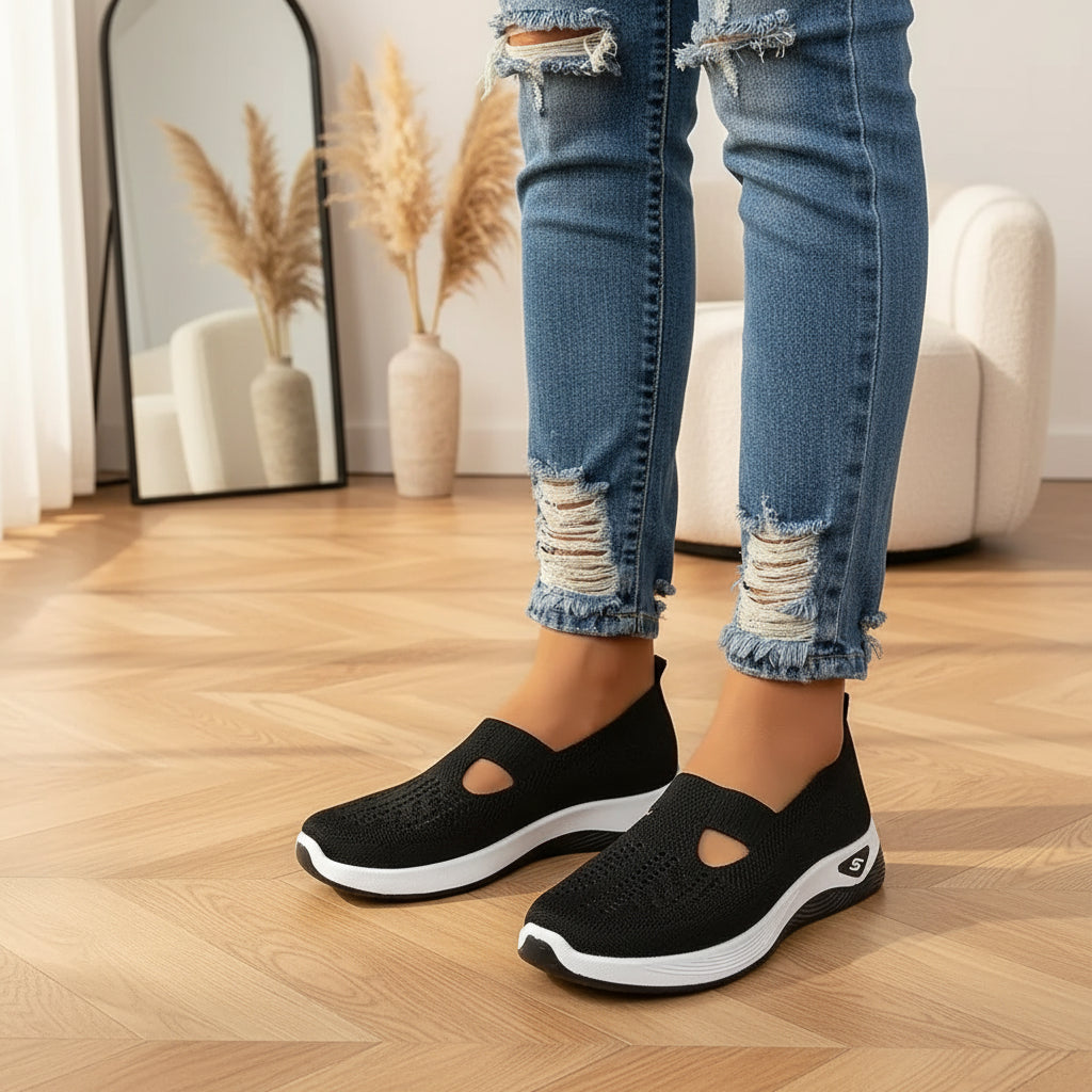 Jessika | Comfortabele Vrijetijdsschoenen met Relax-Fit — Zwart