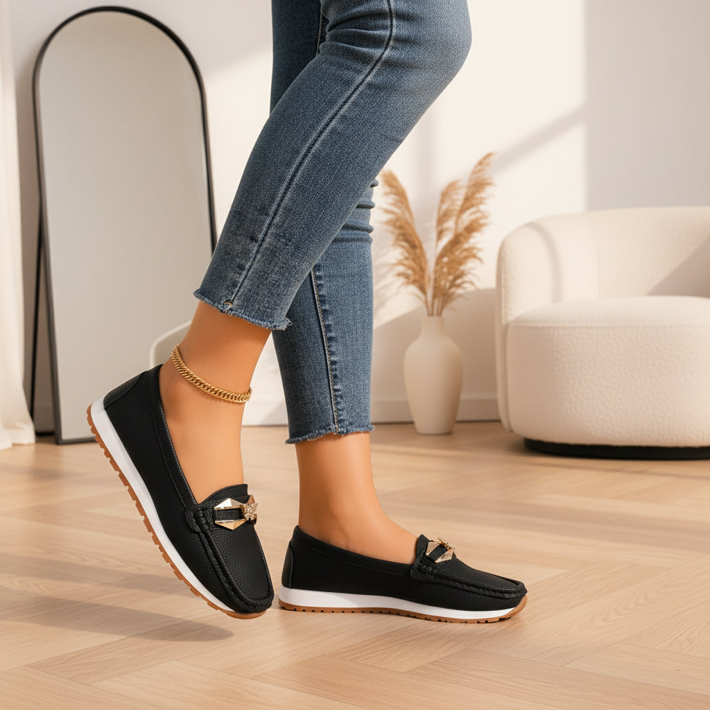 Beatriz - Comfortabele Instapschoenen voor Dames — Zwart