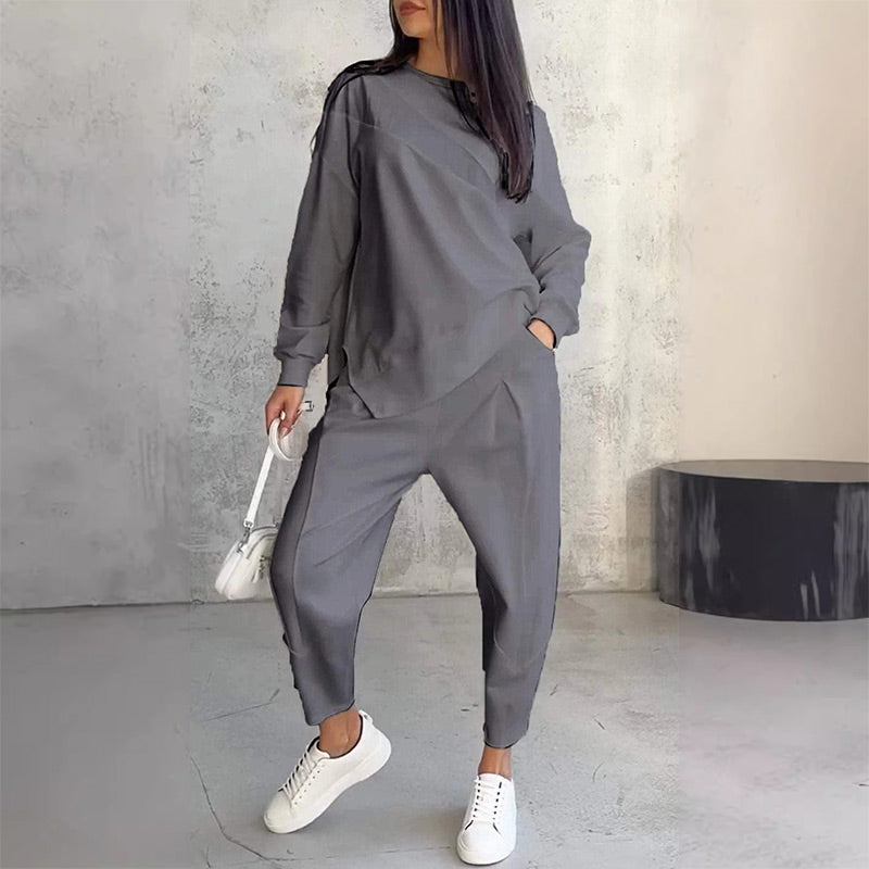 Dames Sweatshirt &amp; Broek Set met Lange Mouwen