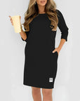 Dames Casual Losse Ronde Hals T-Shirt Jurk