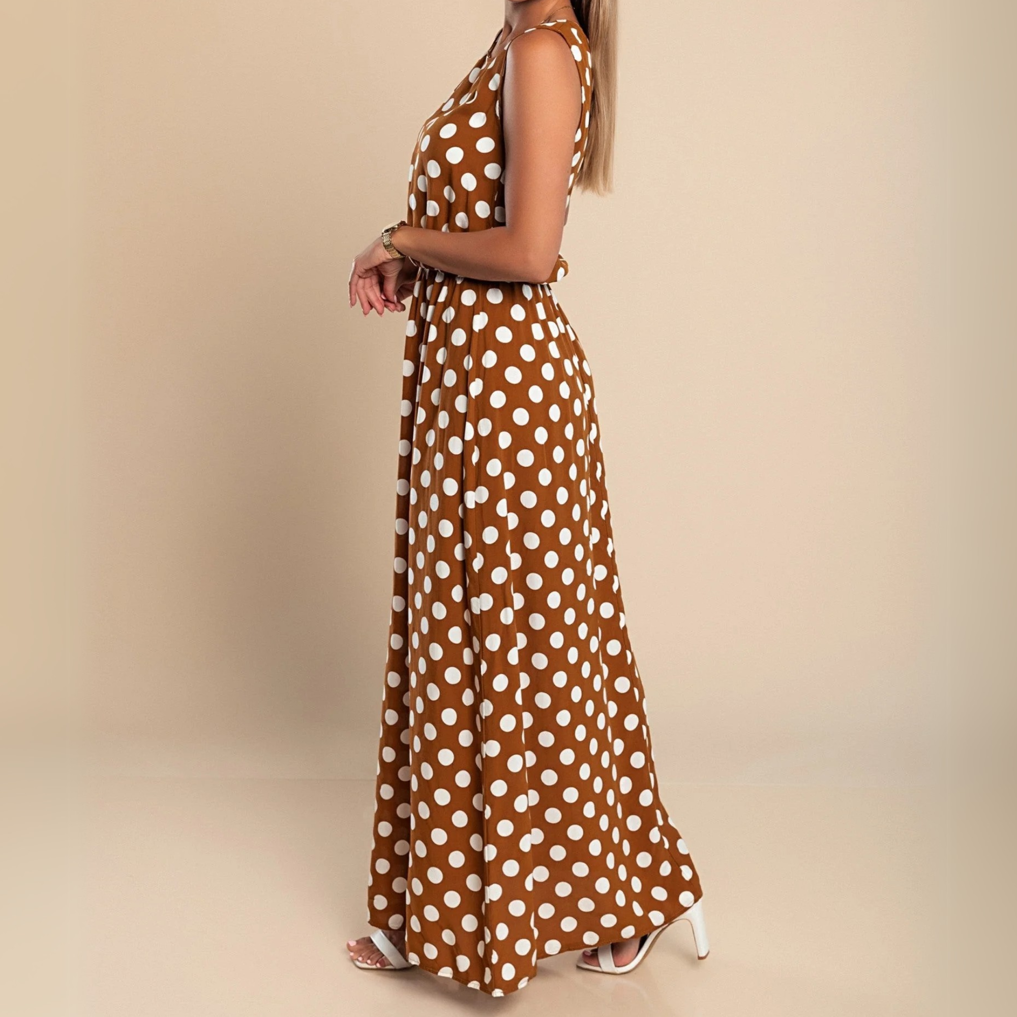 Paula™ | Polka Dot Maxi Jurk