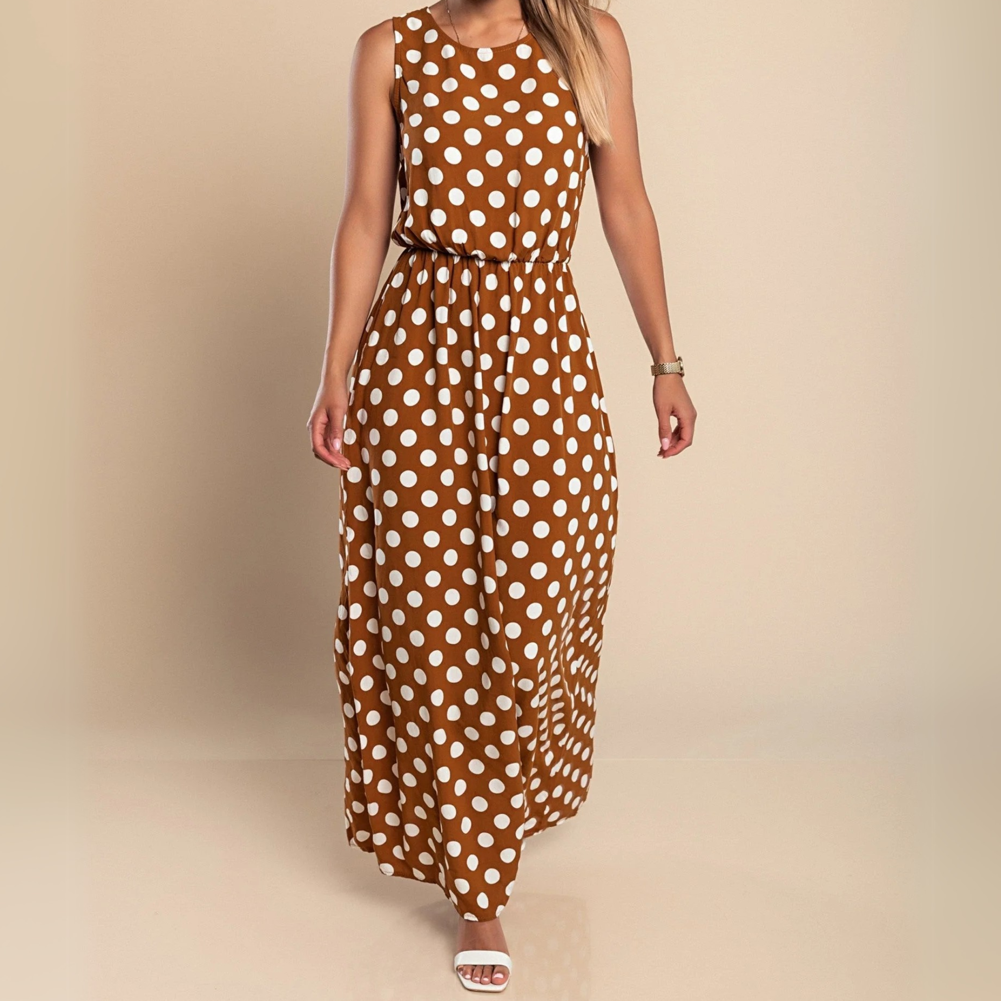 Paula™ | Polka Dot Maxi Jurk