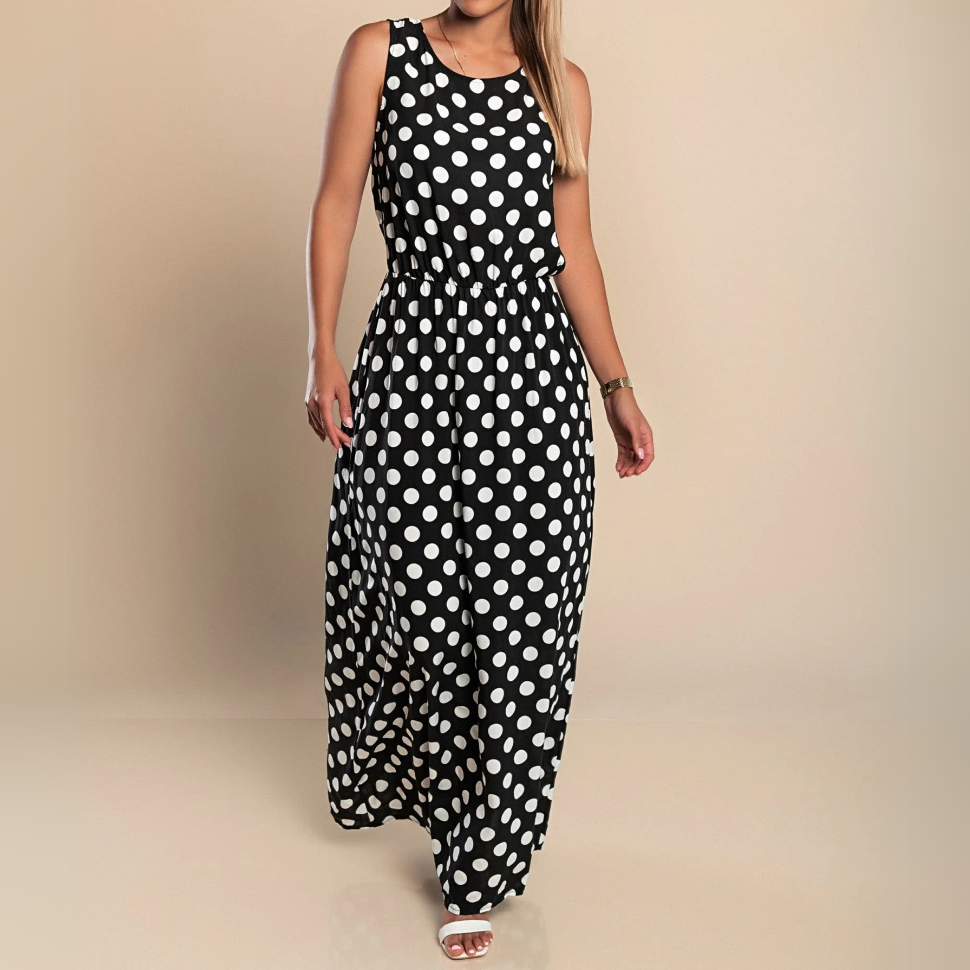 Paula™ | Polka Dot Maxi Jurk