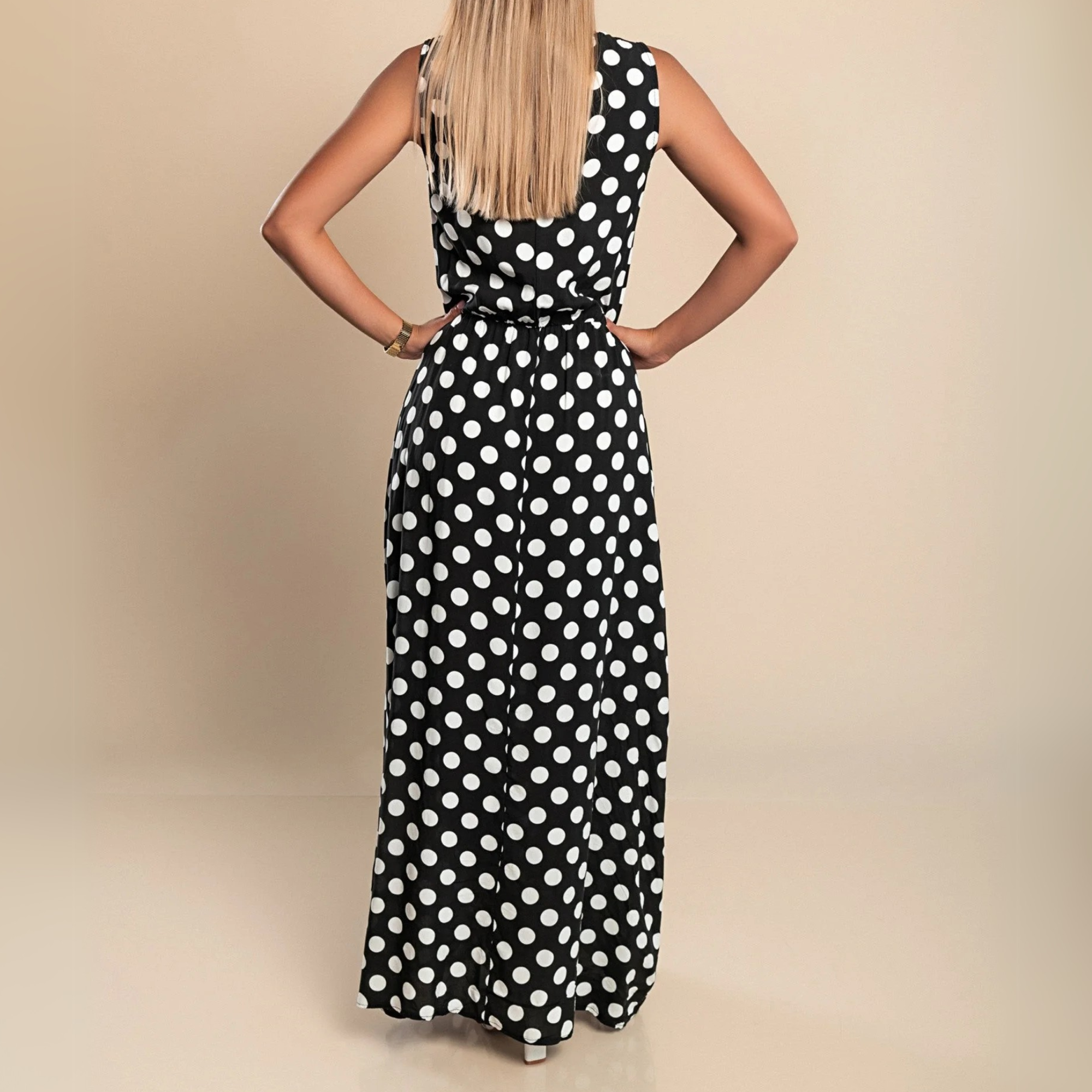 Paula™ | Polka Dot Maxi Jurk